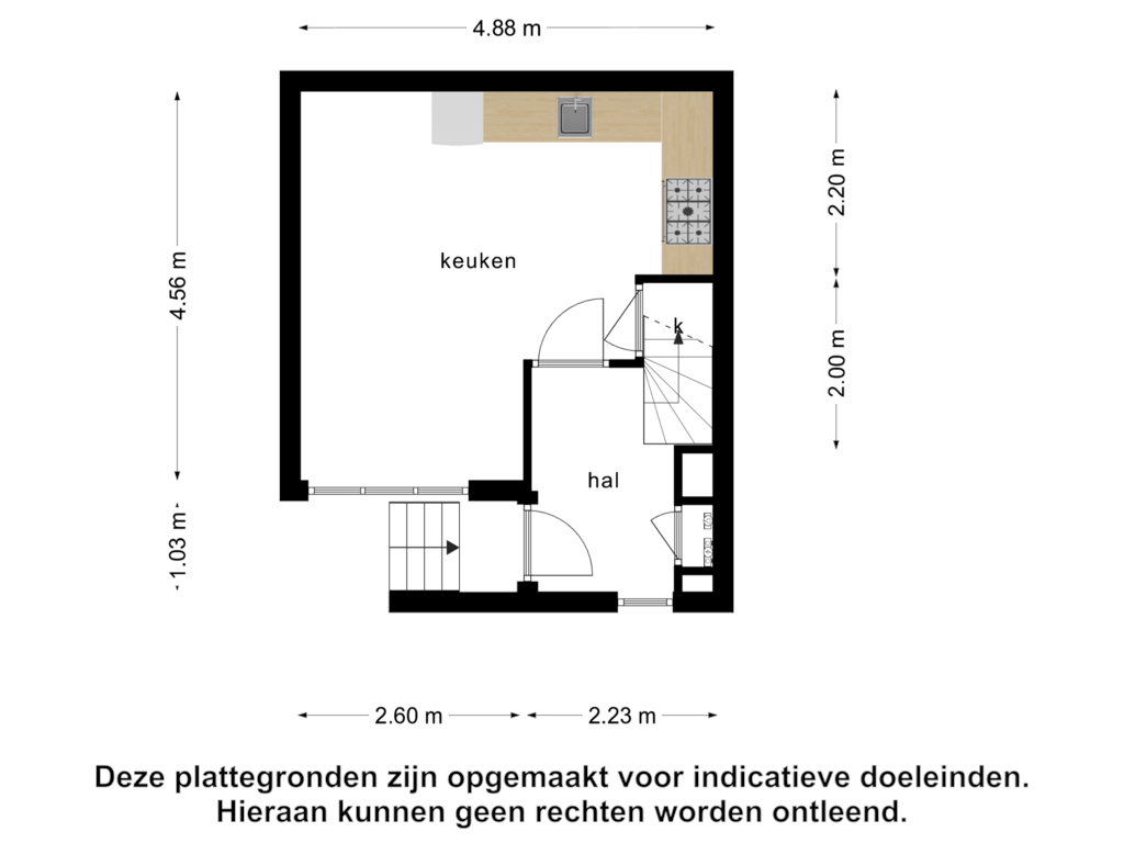 View floorplan of Begane grond of Binnenweg 31