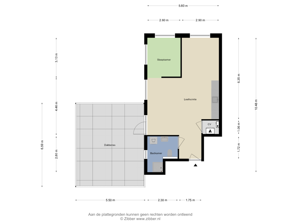 Bekijk plattegrond van Appartement van Markt 7-C