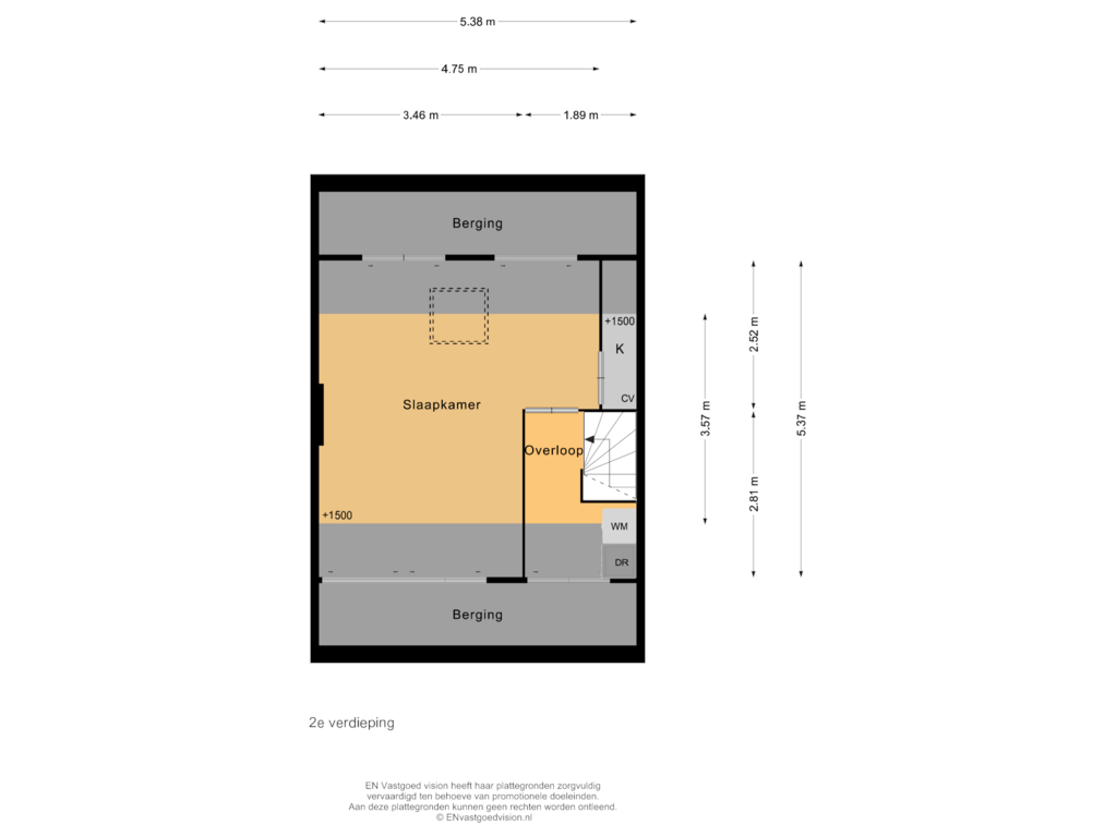 Bekijk plattegrond van 2e verdieping van Krokusstraat 45