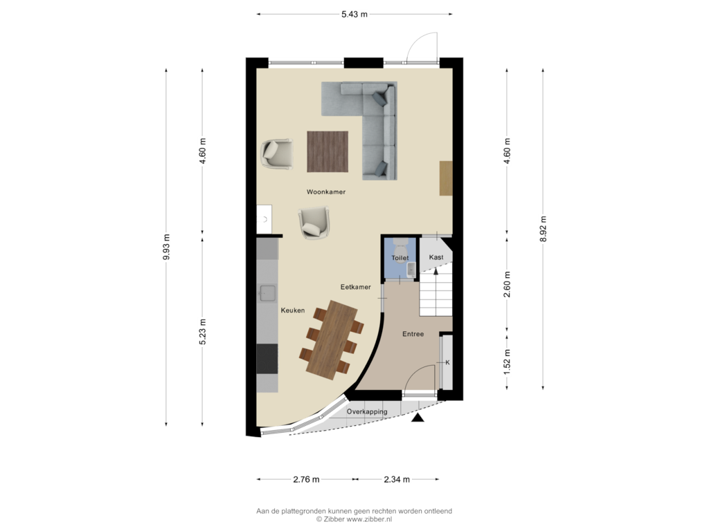 View floorplan of Begane Grond of Tolseinde 21