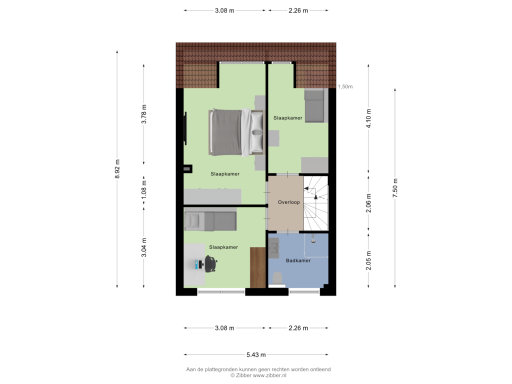 View floorplan of Eerste Verdieping of Tolseinde 21