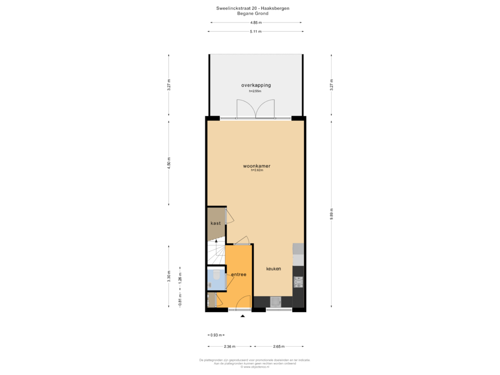 Bekijk plattegrond van Begane Grond van Sweelinckstraat 20