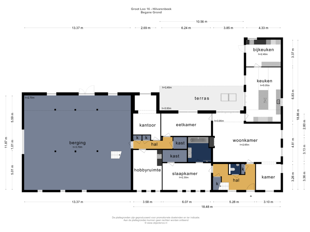 Bekijk plattegrond van Begane Grond van Groot Loo 16