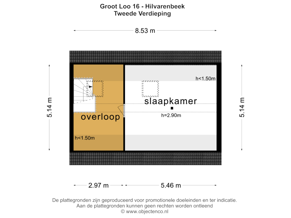 Bekijk plattegrond van Tweede Verdieping van Groot Loo 16