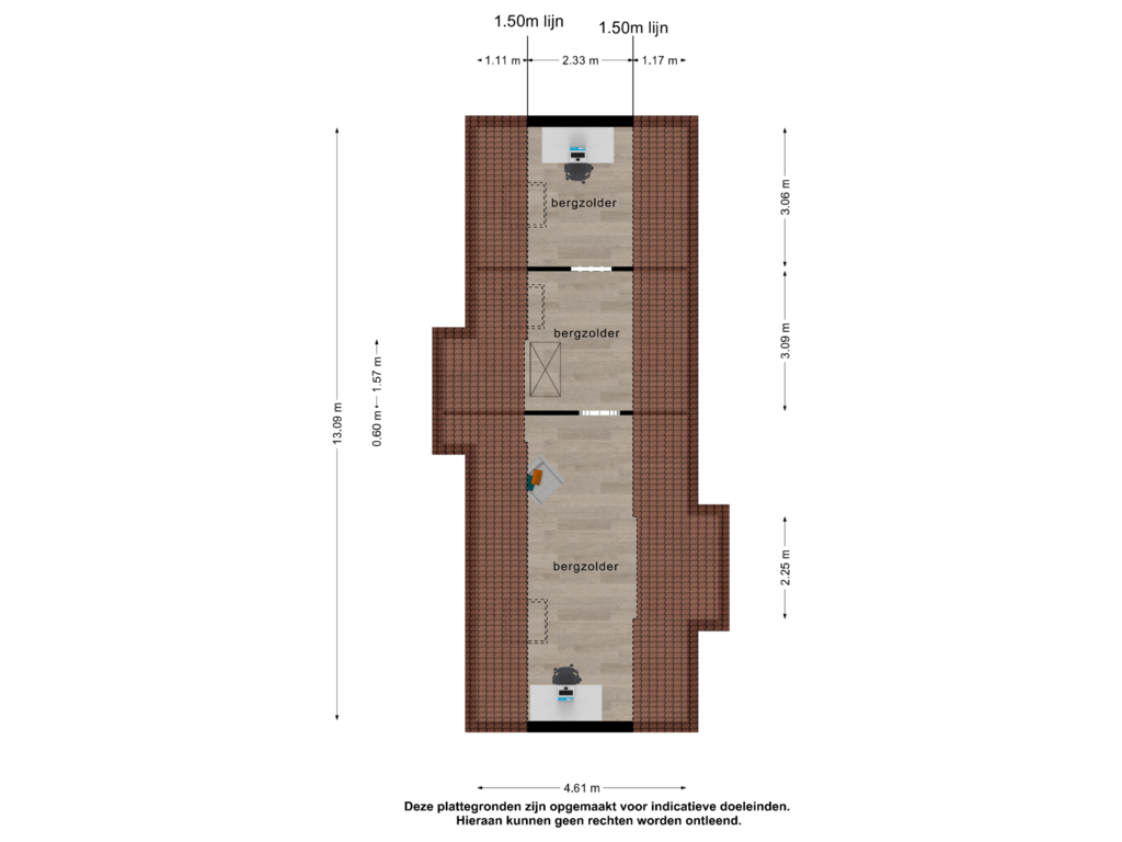 View floorplan of 2e verdieping of Duinweg 83