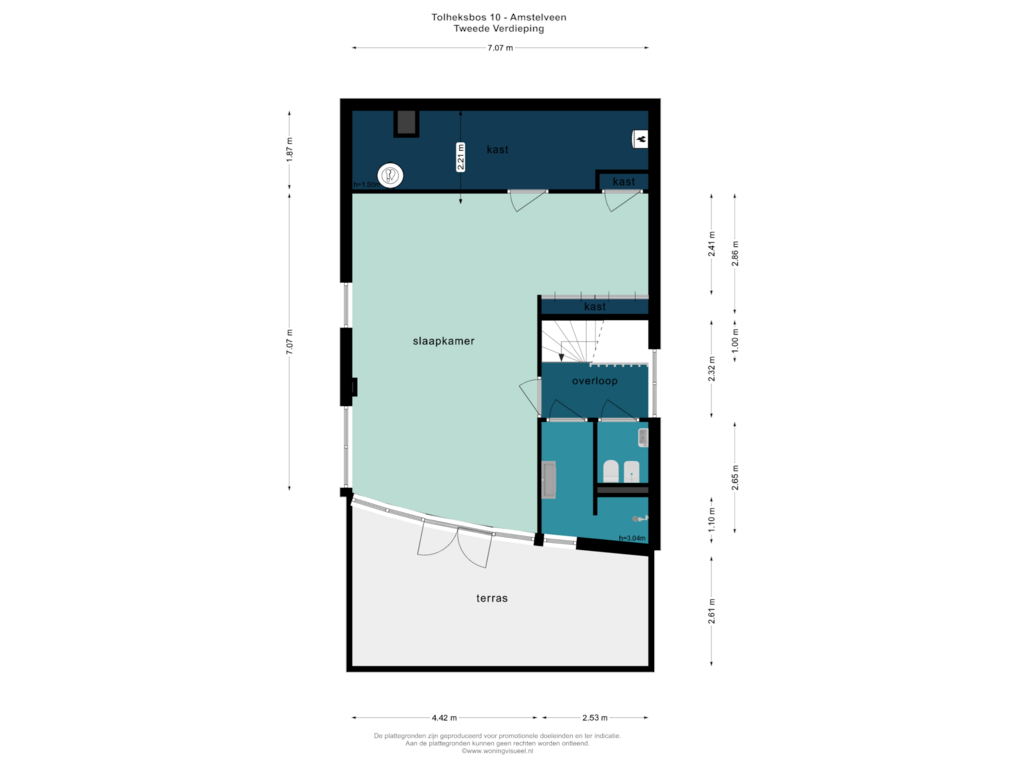 Bekijk plattegrond van TWEEDE VERDIEPING van Tolheksbos 10