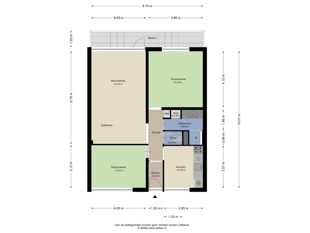 Bekijk plattegrond van Appartement van Merellaan 108