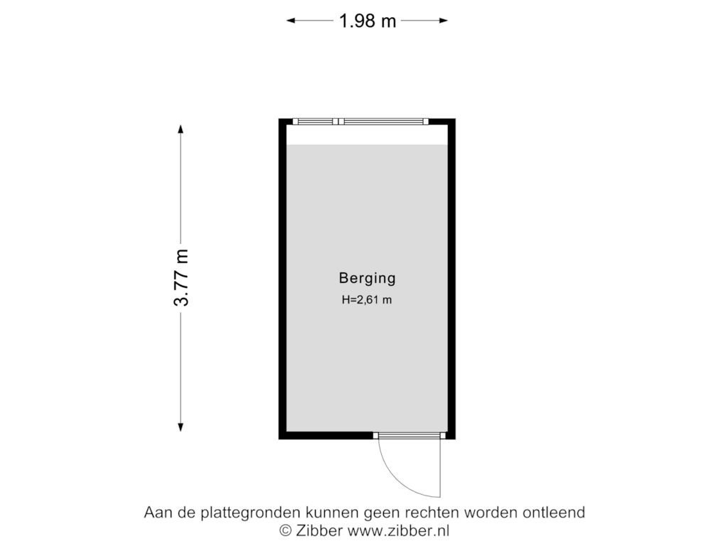 Bekijk plattegrond van Berging van Merellaan 108