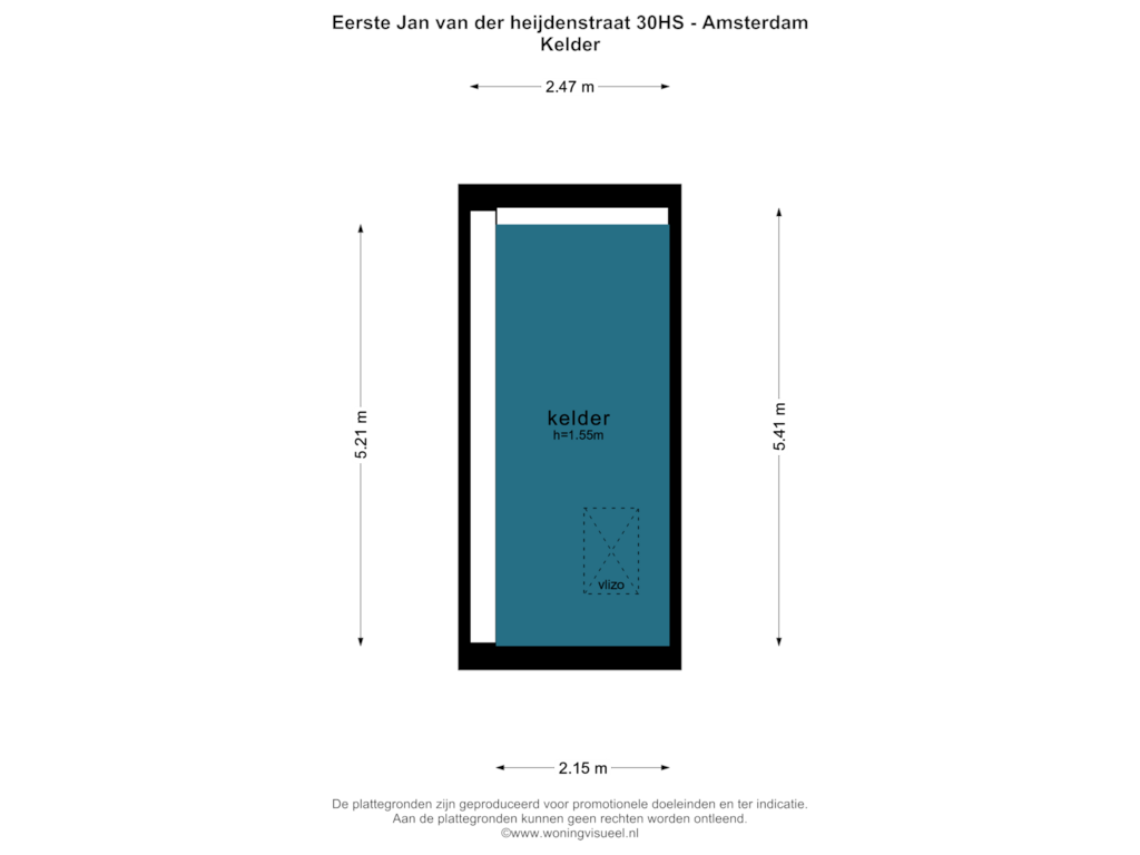 View floorplan of KELDER of Eerste Jan van der Heijdenstraat 30-H