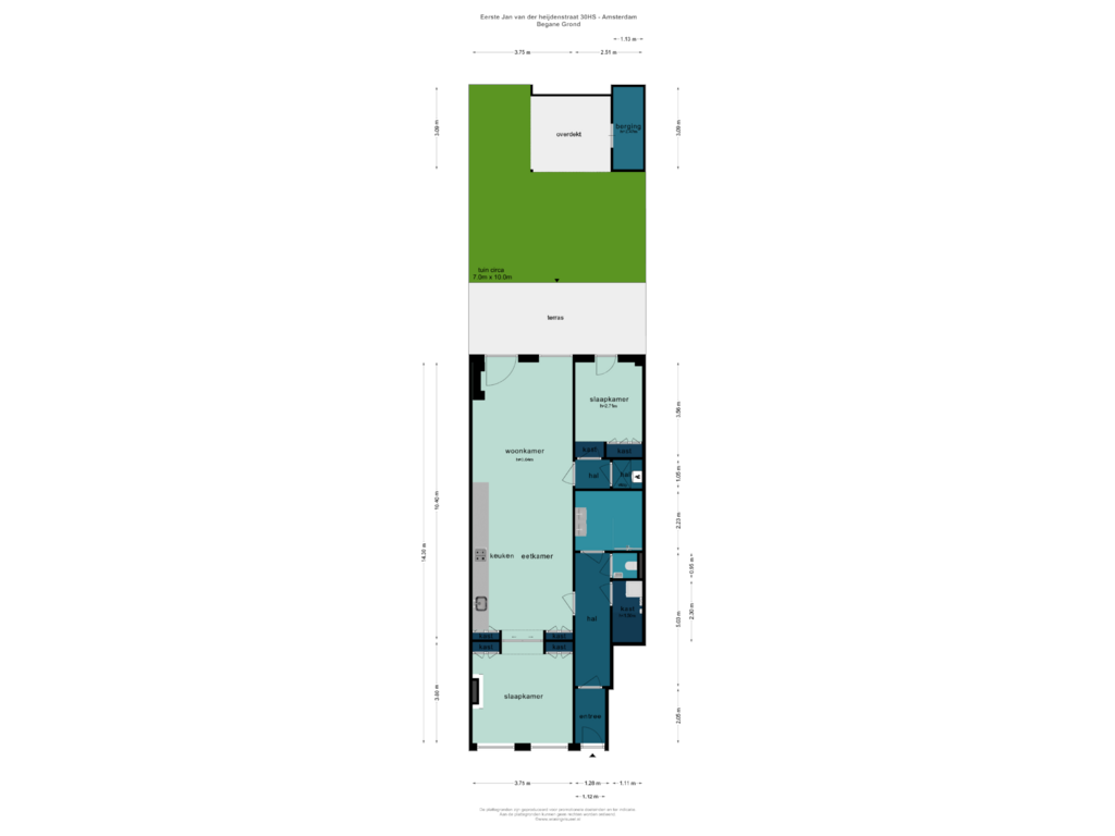 View floorplan of BEGANE GROND of Eerste Jan van der Heijdenstraat 30-H