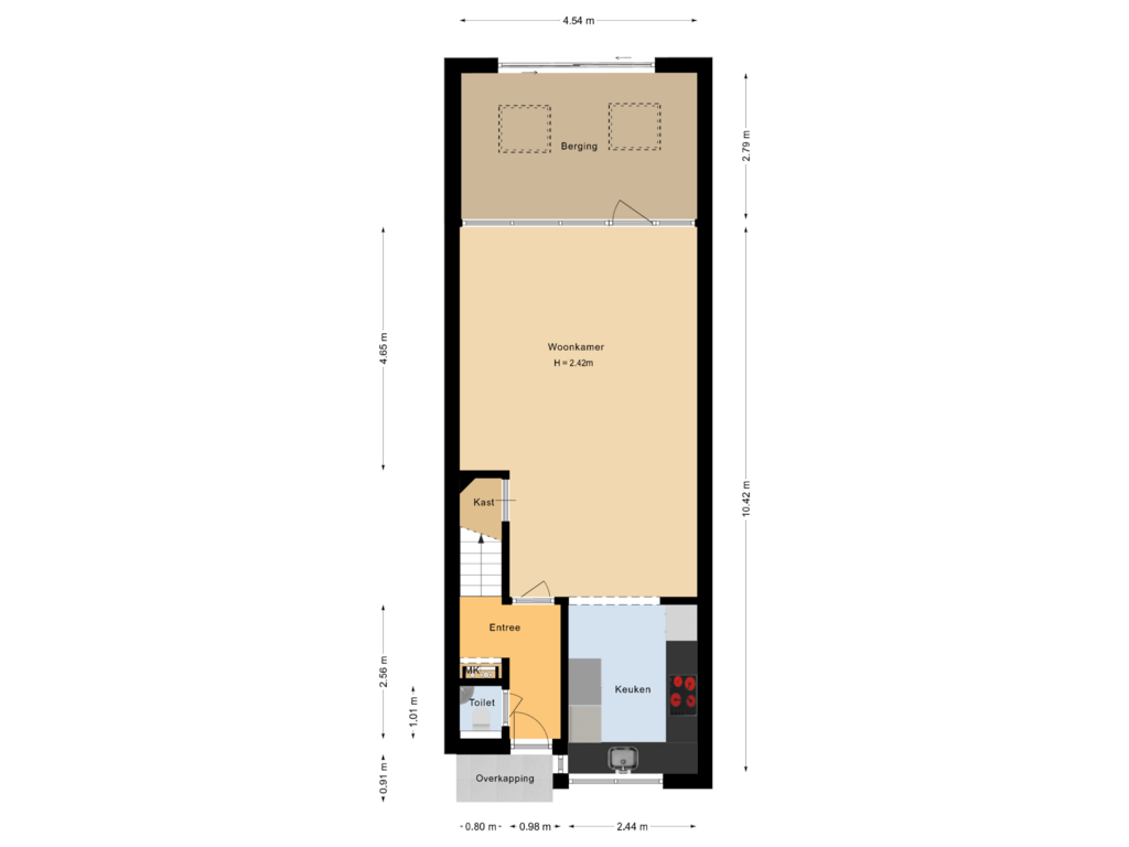 Bekijk plattegrond van Begane grond van Bovenbuurtweg 90