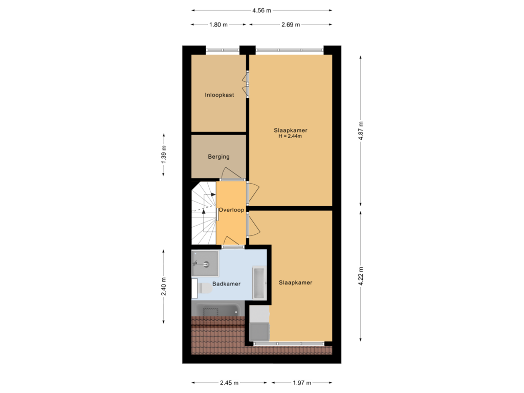 Bekijk plattegrond van Eerste verdieping van Bovenbuurtweg 90