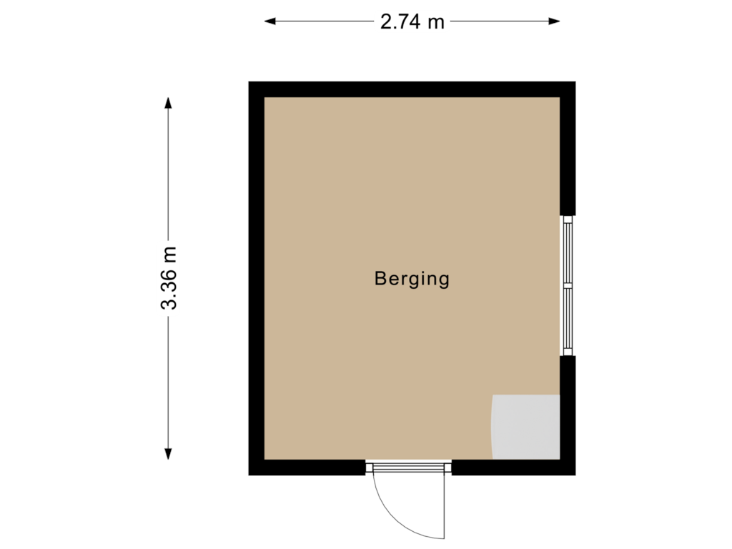 Bekijk plattegrond van Berging van Bovenbuurtweg 90