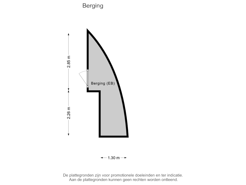 View floorplan of Berging of Hof van Hagevoort 125