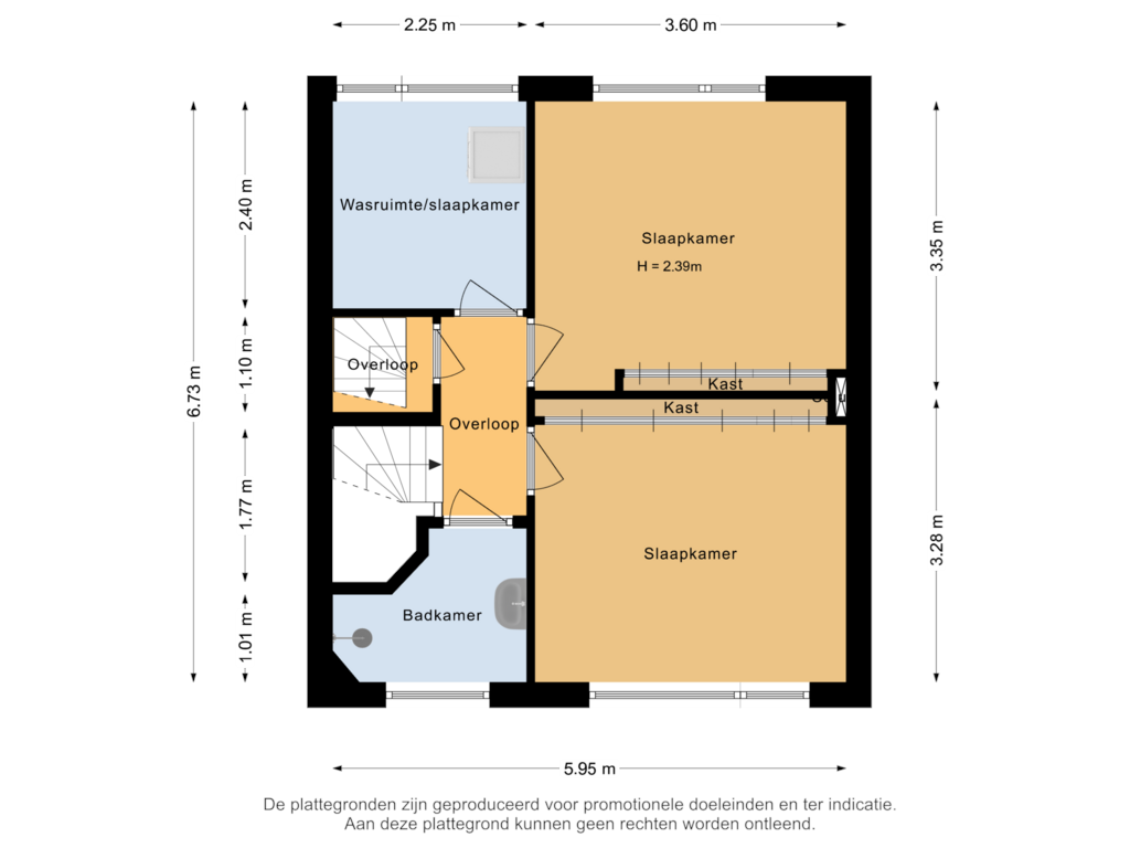 Bekijk plattegrond van  Eerste verdieping van van Brederodestraat 28