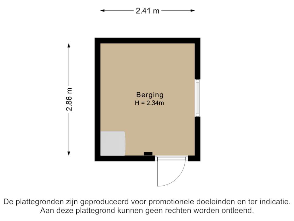 Bekijk plattegrond van Berging van van Brederodestraat 28