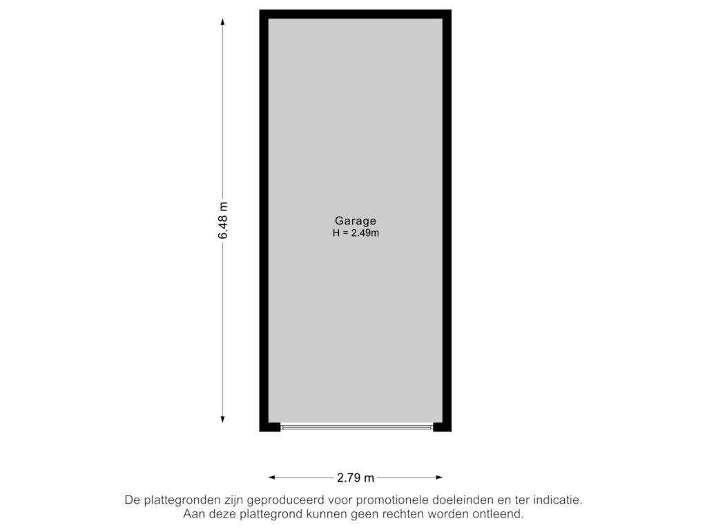 Bekijk plattegrond van Garage van van Brederodestraat 28