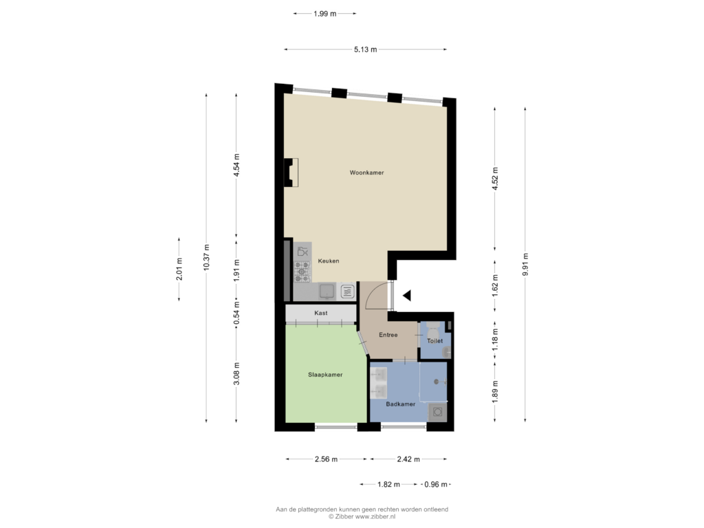 Bekijk plattegrond van Appartement van Gierstraat 27-B