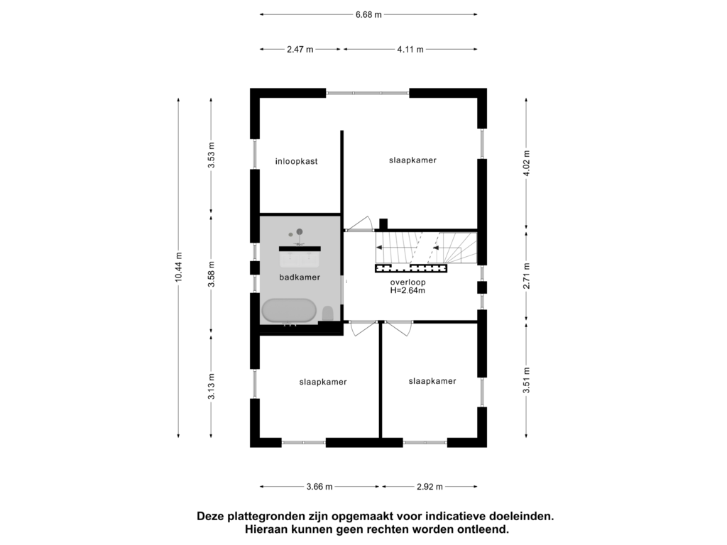 Bekijk plattegrond van 1e verdieping van Hendrik Hamerstraat 275