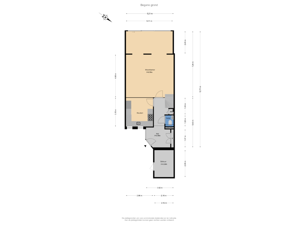 Bekijk plattegrond van Begane grond van Speelman 6