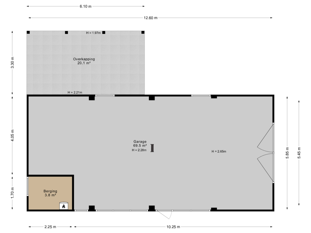 Bekijk plattegrond van Garage van Bjirkewei 78