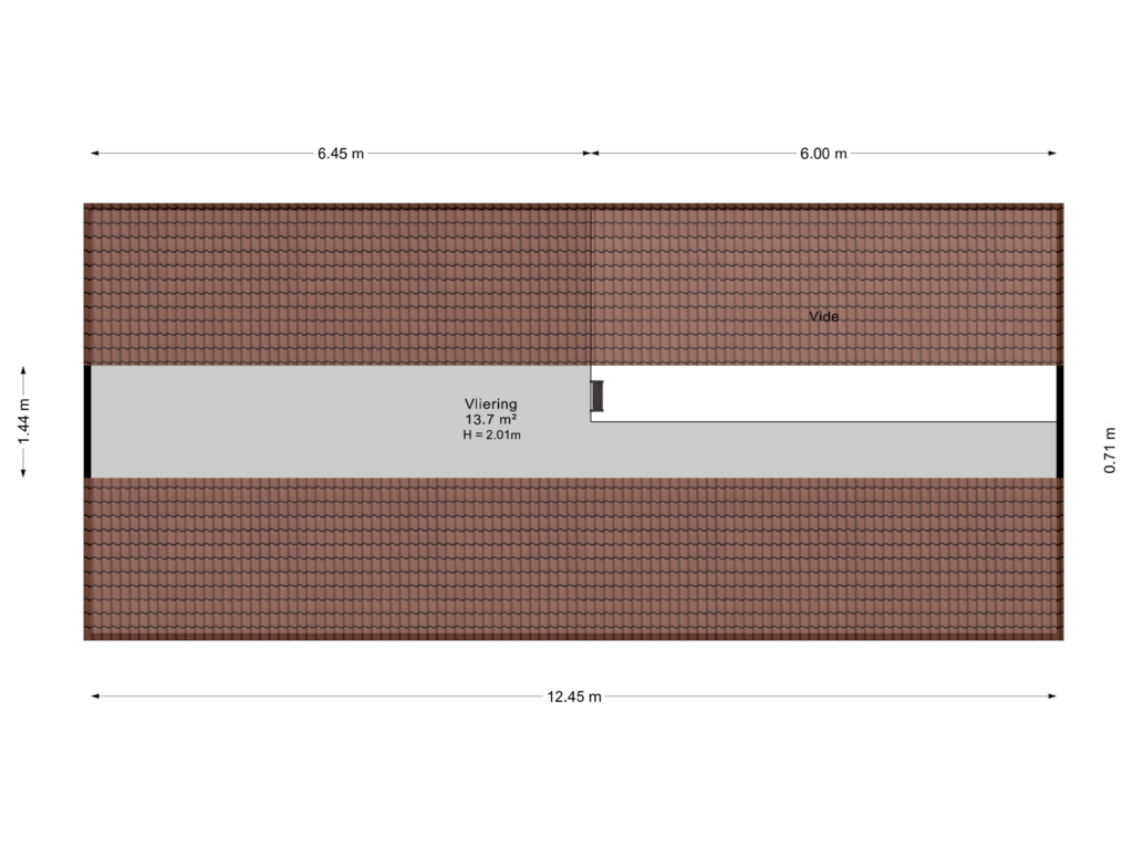 Bekijk plattegrond van Garage vliering van Bjirkewei 78