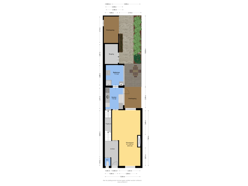 View floorplan of Begane Grond Met Kavel of Oude Nonnendaalseweg 216