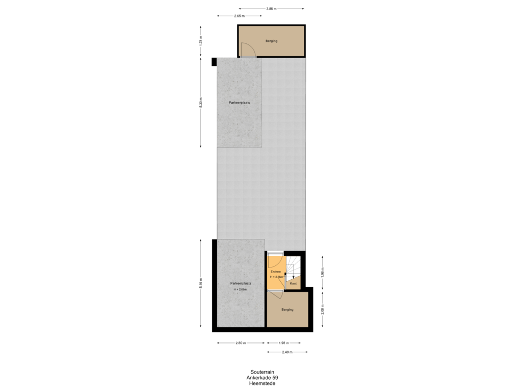 View floorplan of Souterrain of Ankerkade 59