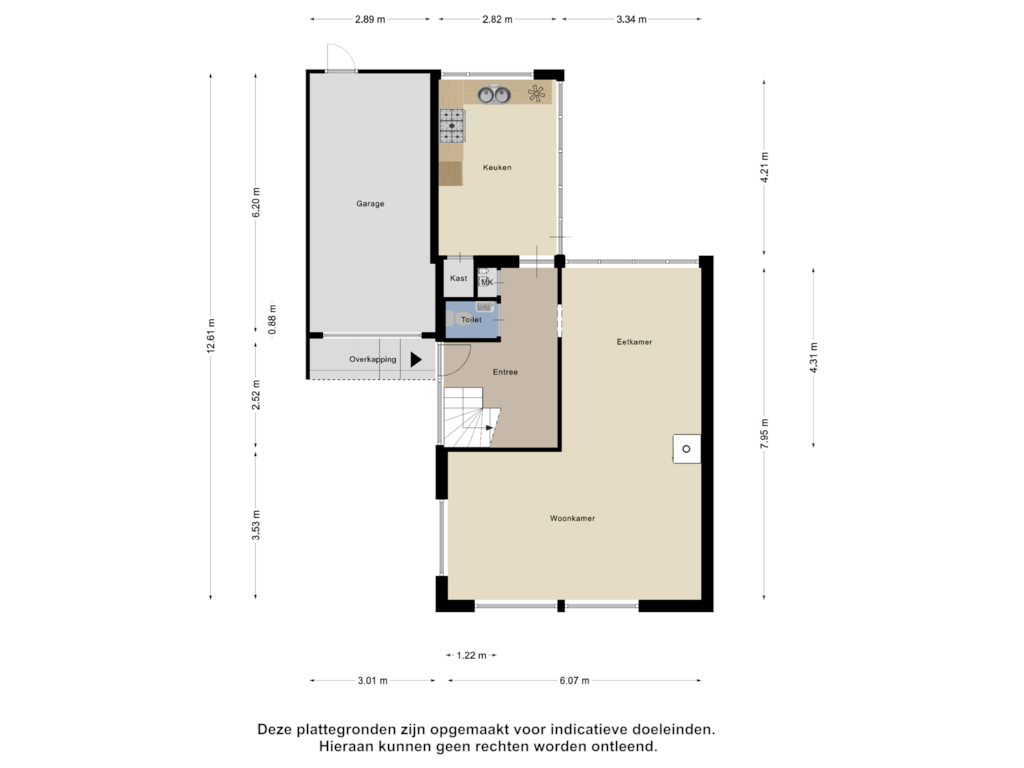 Bekijk plattegrond van Begane Grond van Draflaan 20