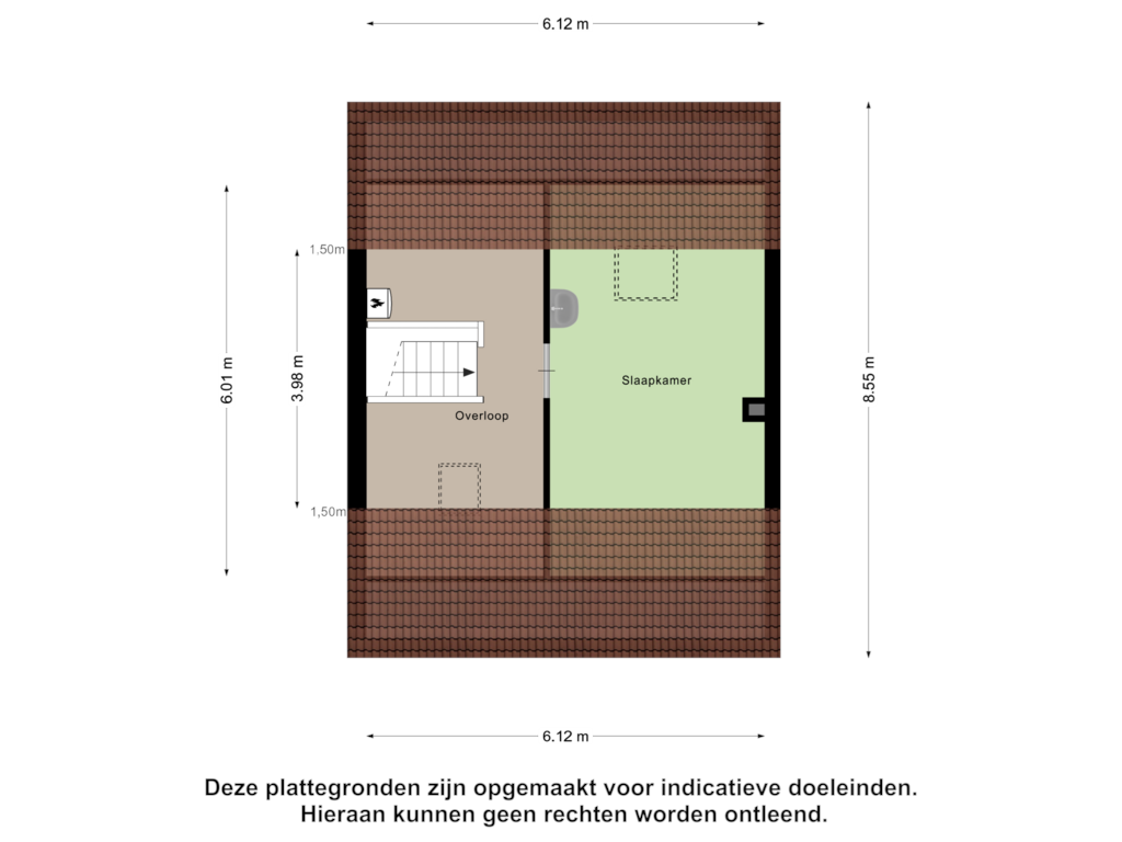 Bekijk plattegrond van Tweede Verdieping van Draflaan 20