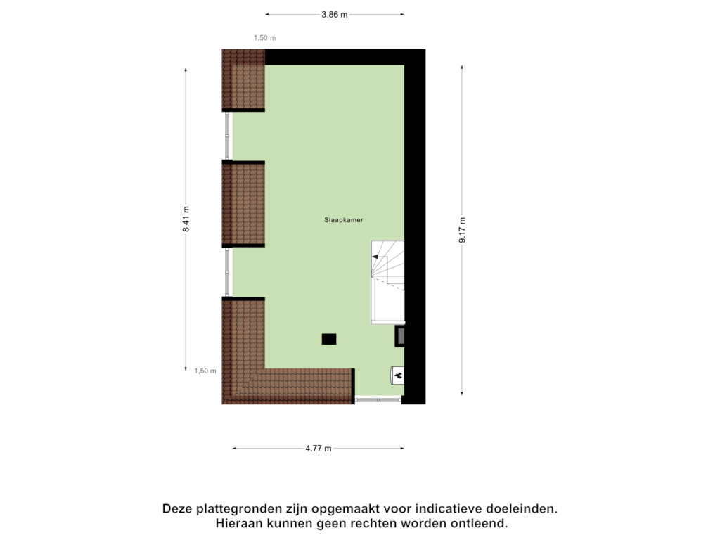 View floorplan of Tweede Verdieping of Jacob van Lennepstraat 11-A