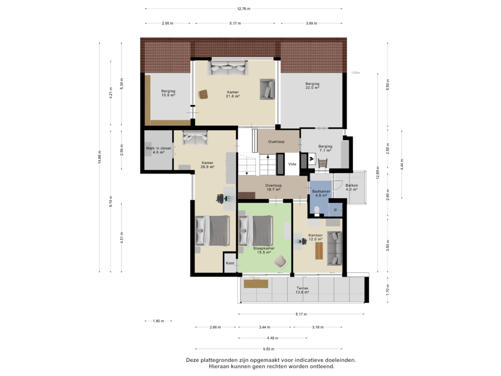 Bekijk plattegrond van Eerste Verdieping van Marinus de Jongstraat 22