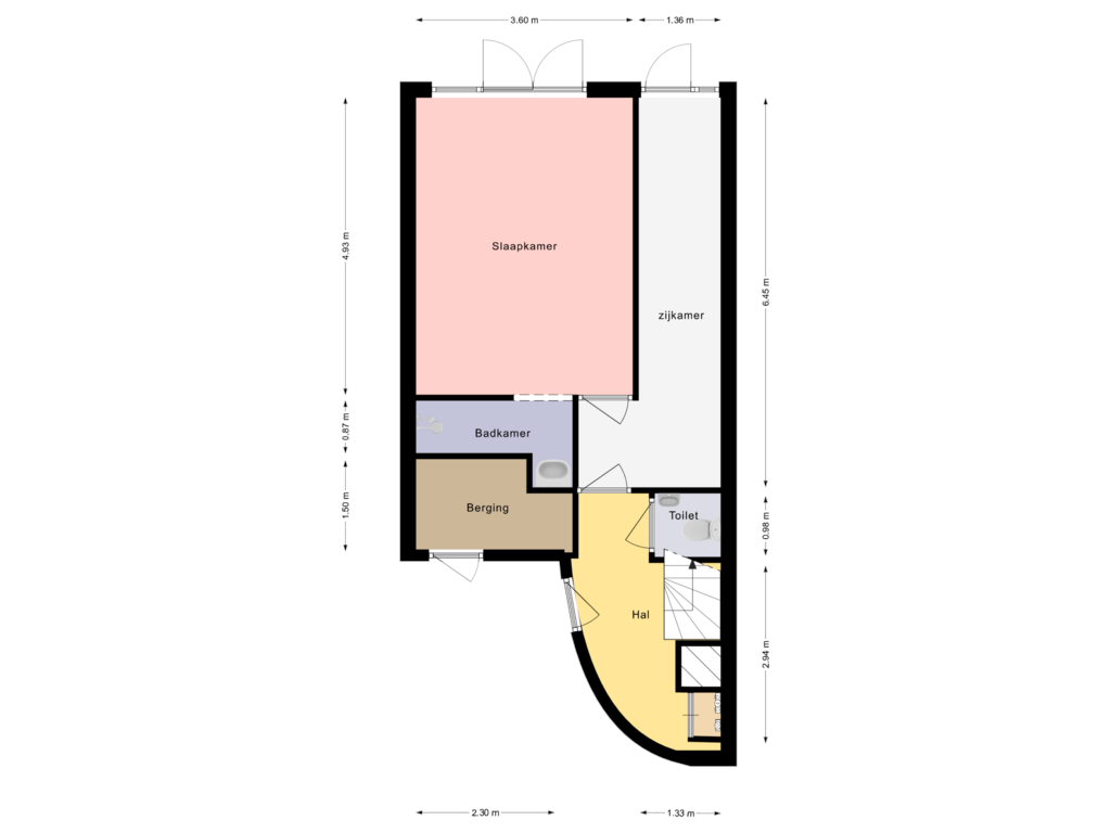 View floorplan of Begane Grond of Jan Schoutenstraat 39