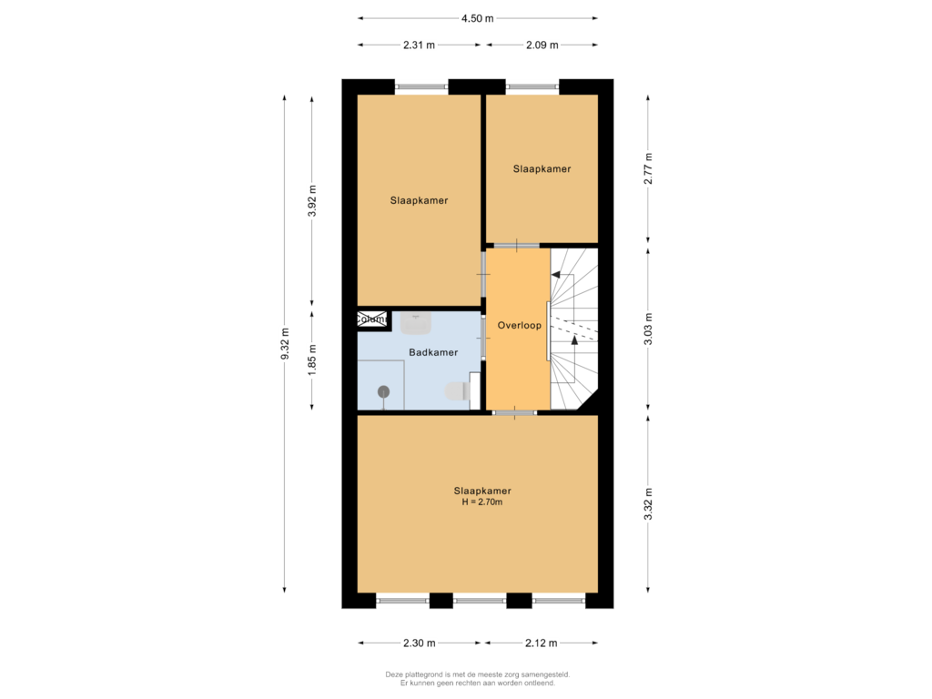 View floorplan of Eerste verdieping of Het Klooster 3-C