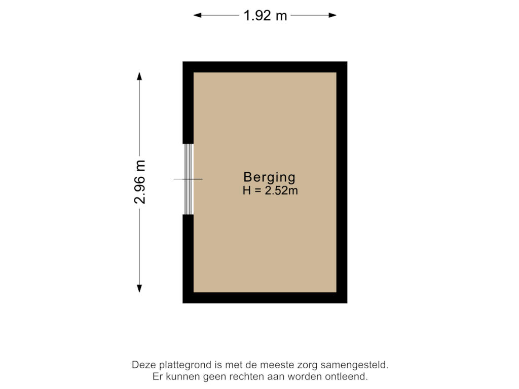 View floorplan of Berging of Het Klooster 3-C