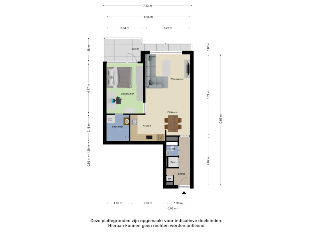 Bekijk plattegrond van Appartement van Lange Hilleweg 434