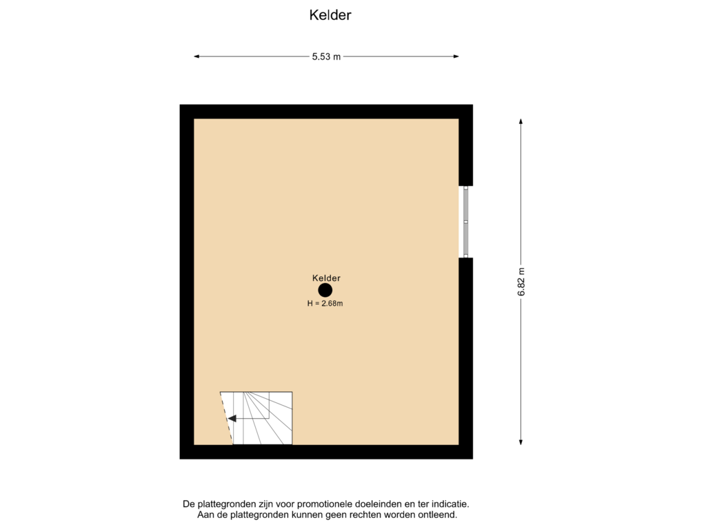 Bekijk plattegrond van Kelder van Ten Hoetstraat 4