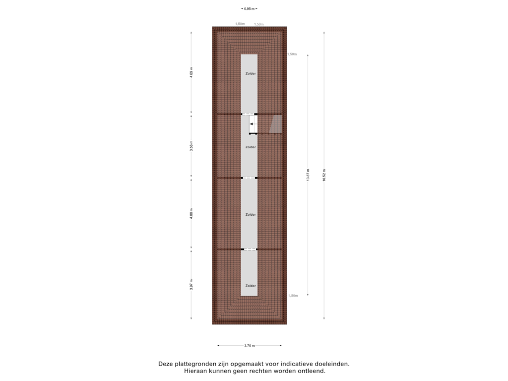 View floorplan of Zolder of Postiljonstraat 2