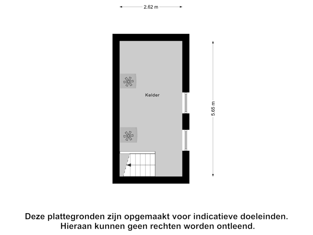 View floorplan of Kelder of Postiljonstraat 2