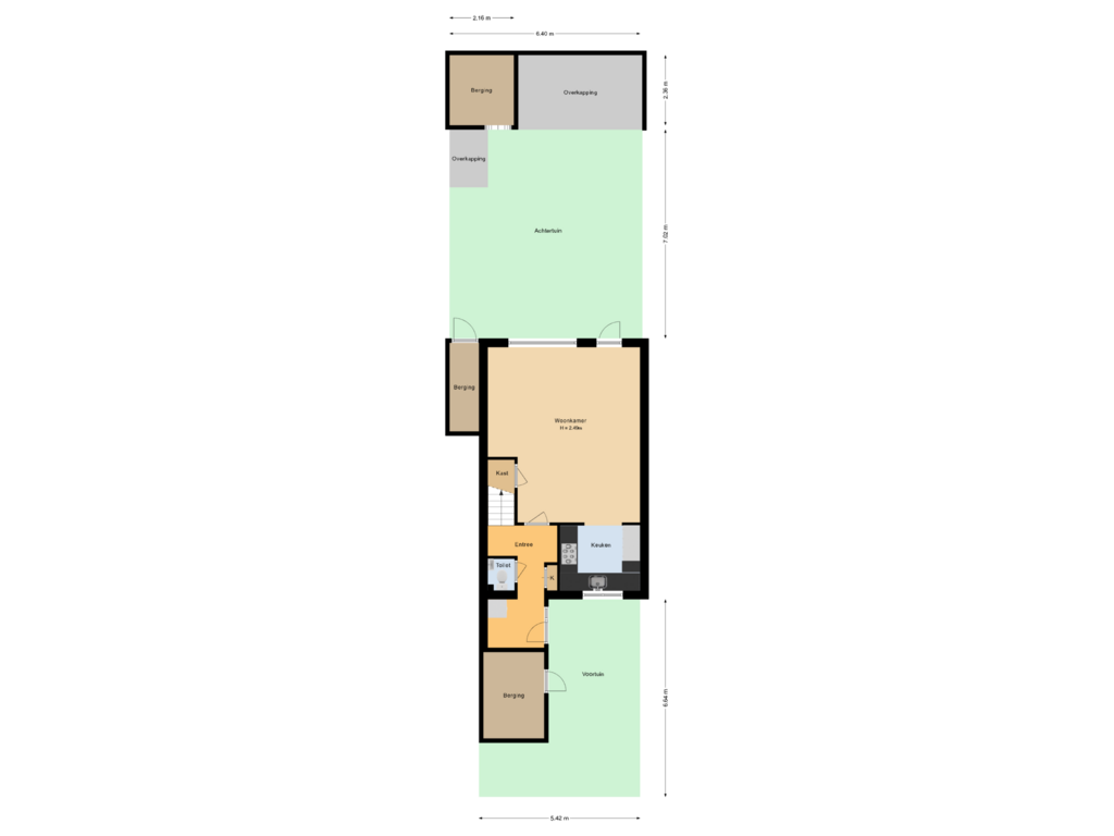 Bekijk plattegrond van Situatie van De Heuvel 8