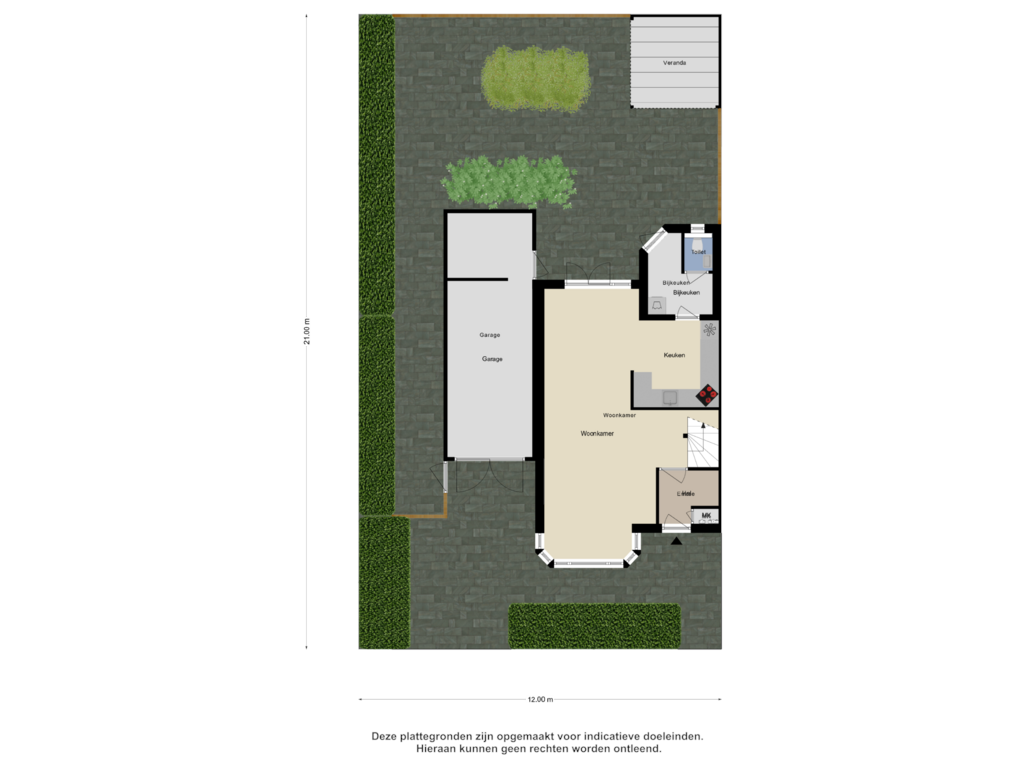 Bekijk plattegrond van Begane Grond-Tuin van Wagnerlaan 5