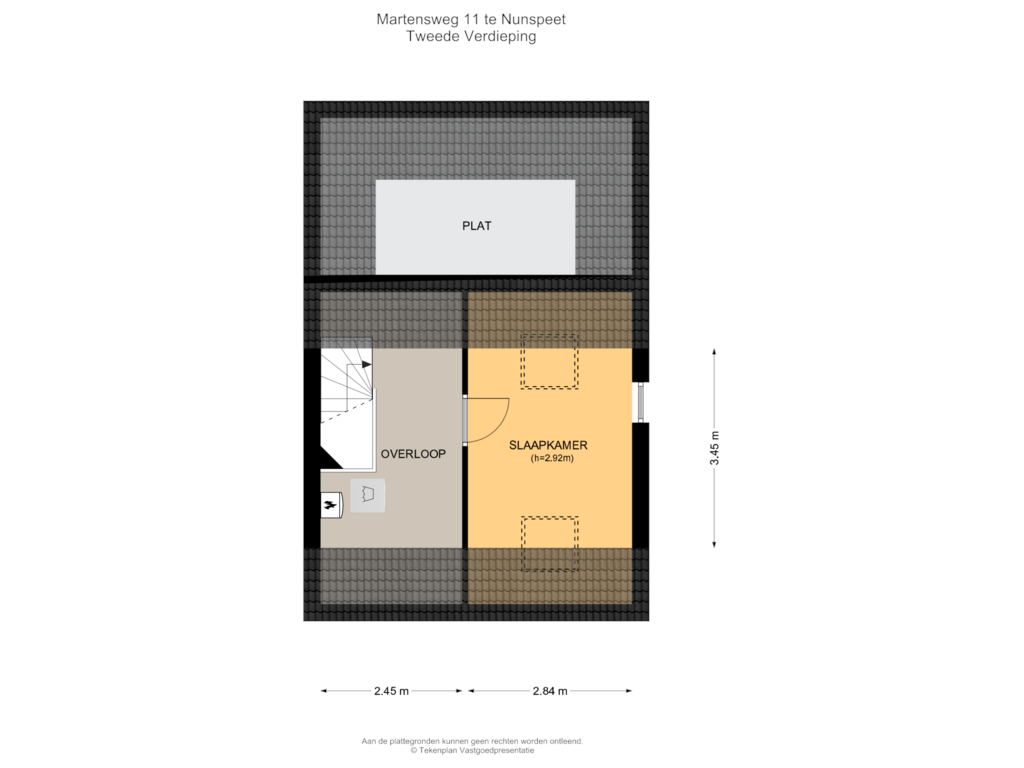 Bekijk plattegrond van Tweede Verdieping van Martensweg 11