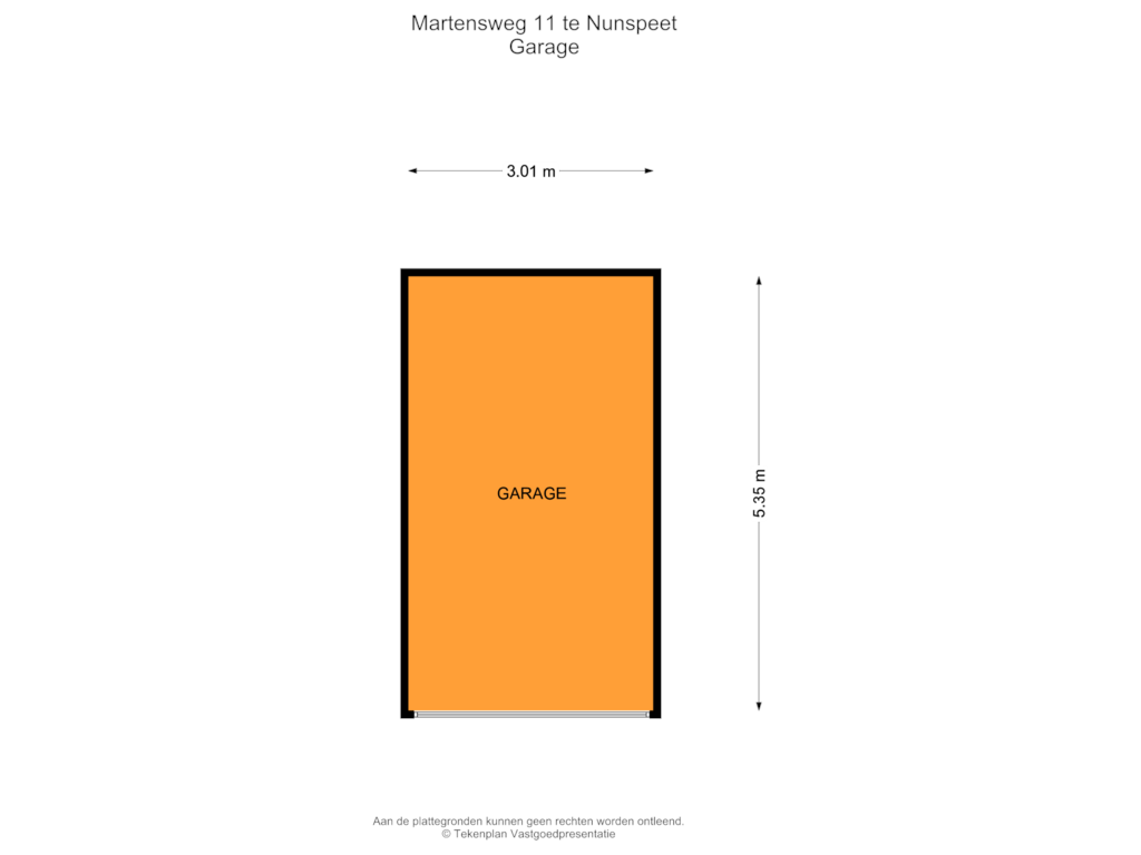 Bekijk plattegrond van Garage van Martensweg 11