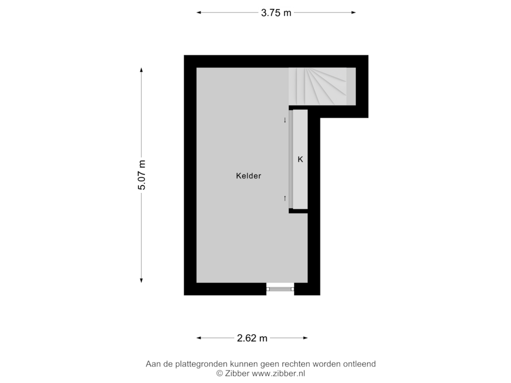 Bekijk plattegrond van Kelder van Veenweg 1