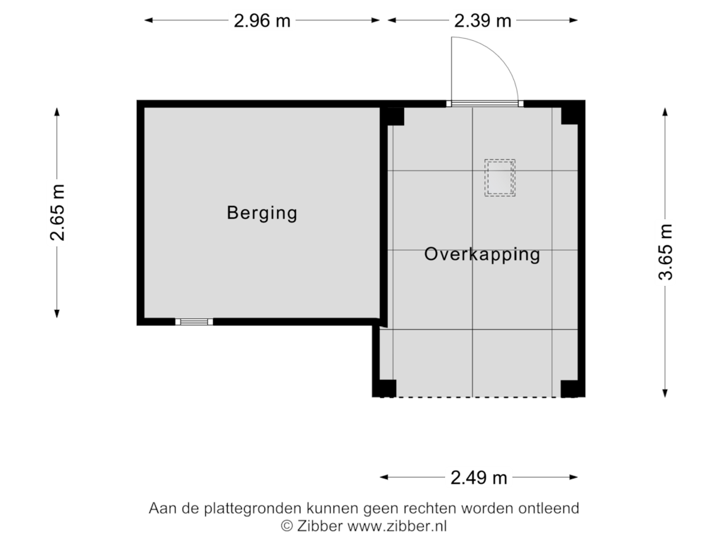 Bekijk plattegrond van Berging van De Ruyterstraat 10