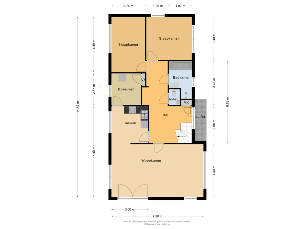 Bekijk plattegrond van Begane grond van Zutphenseweg 100-B