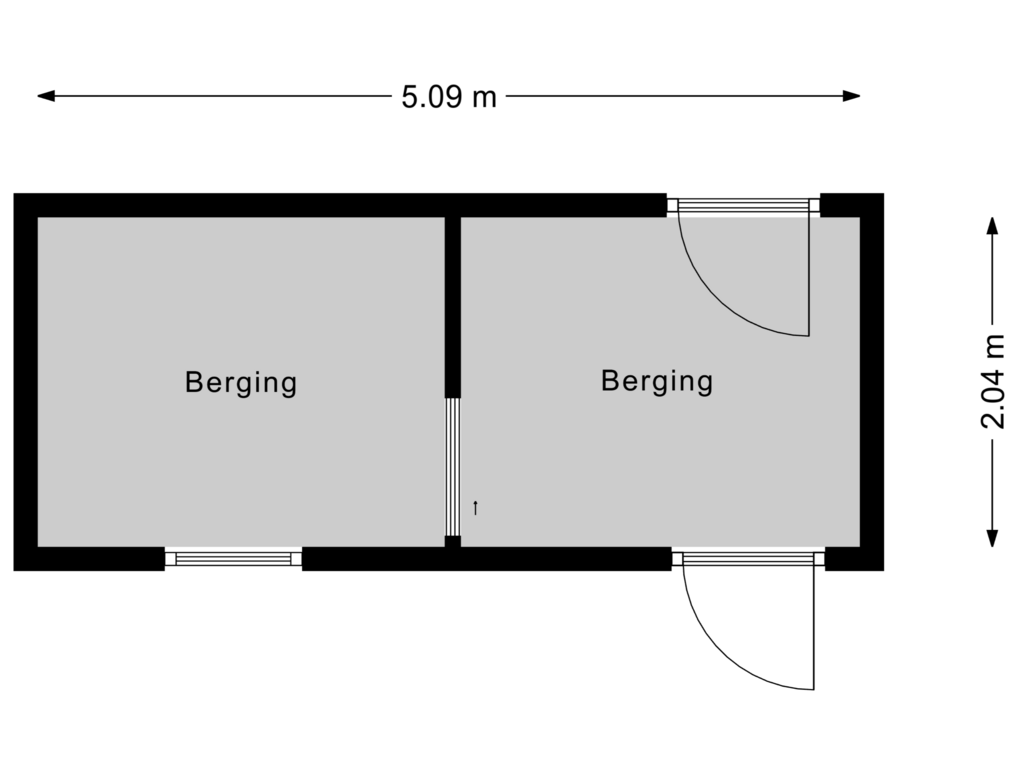 View floorplan of Berging of Karel Doormanstraat 53