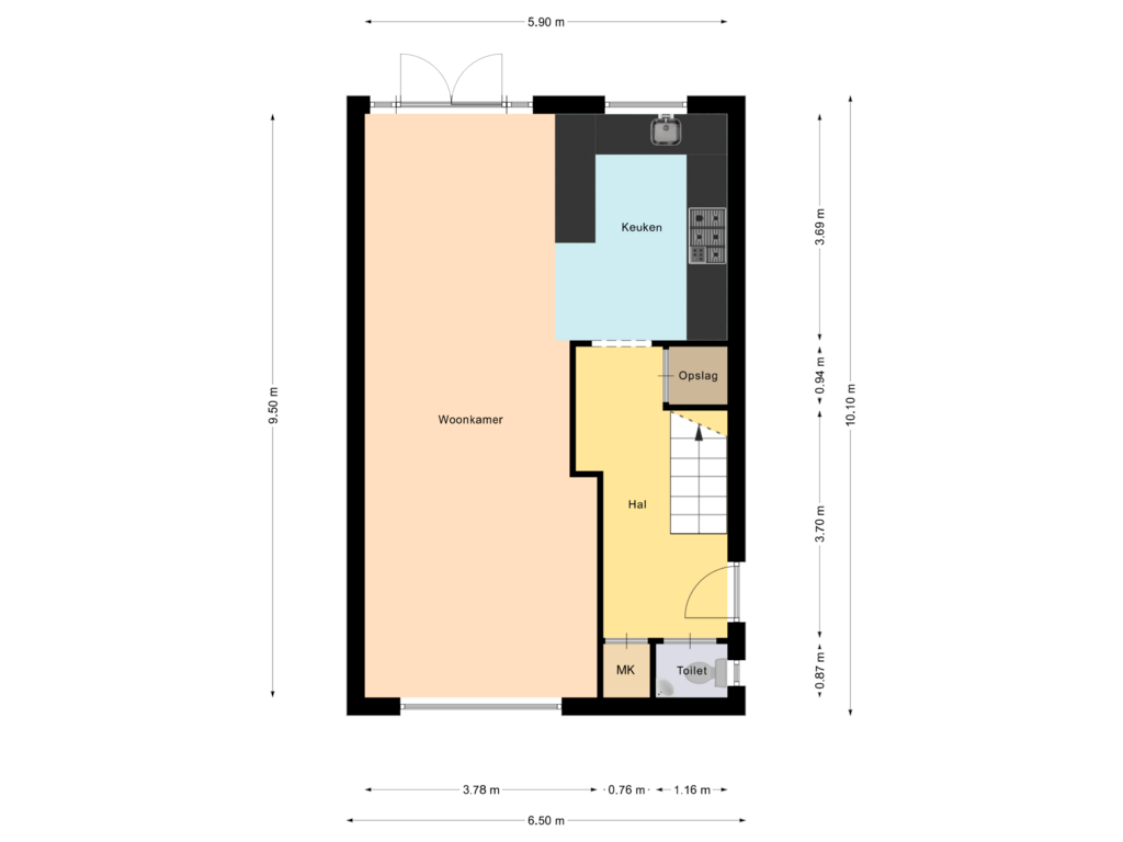 Bekijk plattegrond van First floor van Cluynshofstraat 31