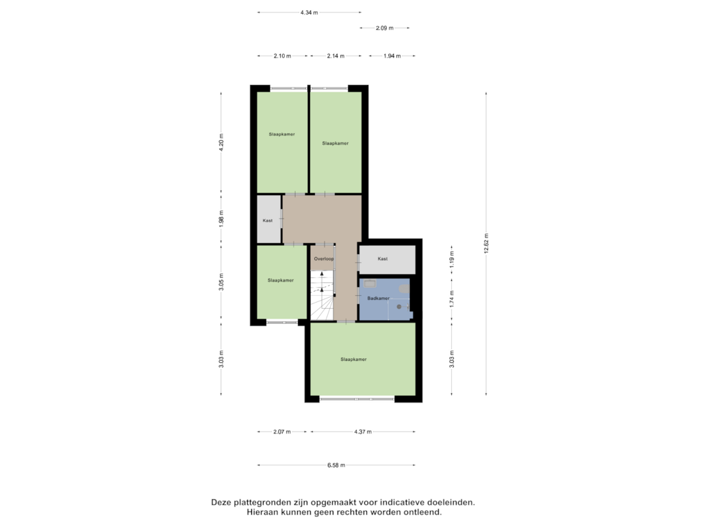 Bekijk plattegrond van Eerste Verdieping van de Weide 63