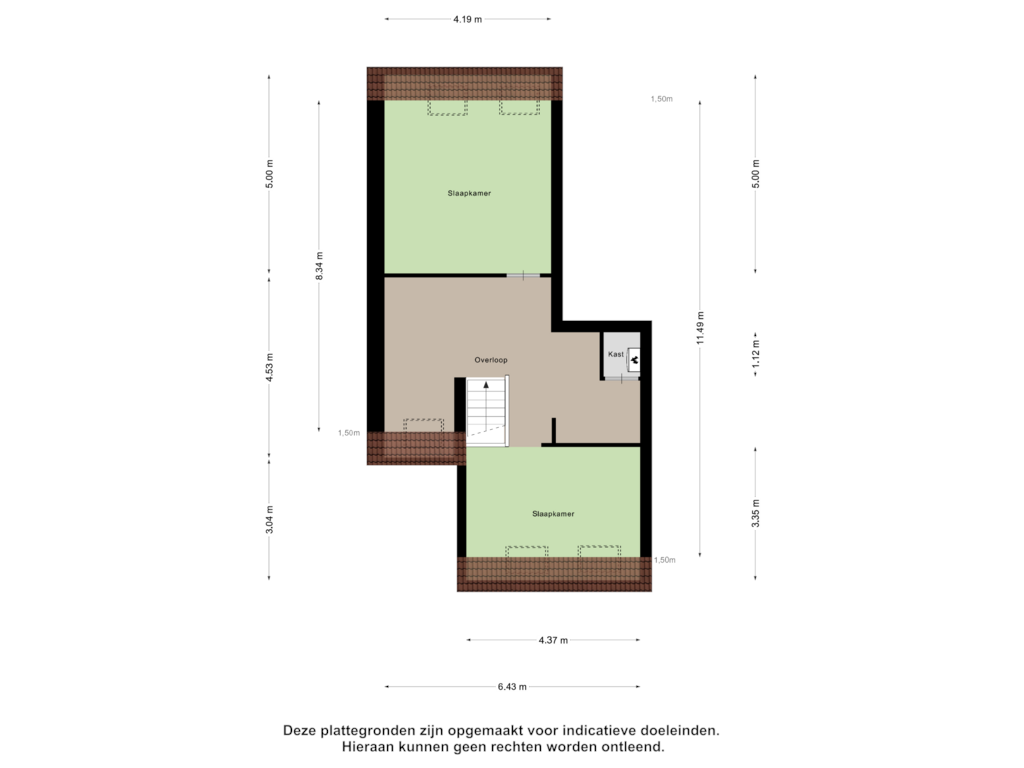 Bekijk plattegrond van Tweede Verdieping van de Weide 63